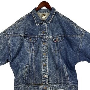 Vintage Lee Riders Jean Jacket Denim Trucker 80s 153438 Mens Medium Made In USA